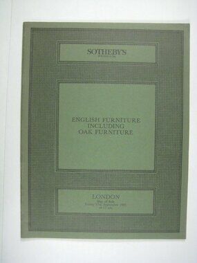 Sothebys Auction Catalog English Furniture Oak 1985 London George III William